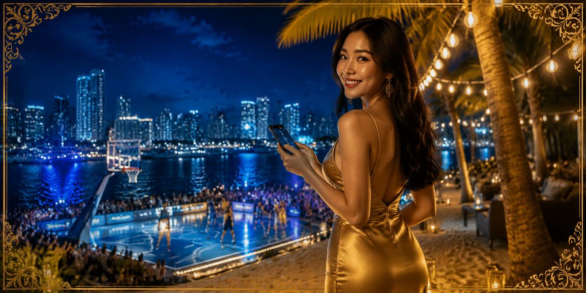 Người dùng tại Nha Trang xem bóng rổ và kiểm tra lịch sử giao dịch tài chính trên điện thoại